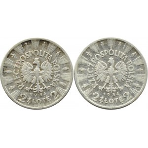 Polska, II RP, J. Piłsudski, lot 2 złote 1934, Warszawa