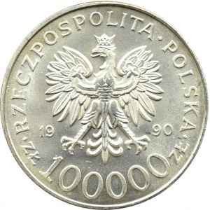 Polen, III RP, Solidarität, 100000 Zloty 1990, Typ A, Warschau, UNC