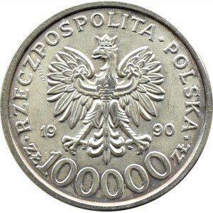 Polska, III RP, Solidarność, 100000 złotych 1990, typ B, Warszawa