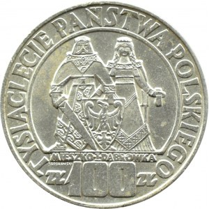 Polska, PRL, Mieszko i Dąbrówka, 100 złotych 1966, Warszawa, UNC