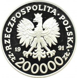 Polska, III RP, 200000 złotych 1991, Igrzyska Barcelona 1992