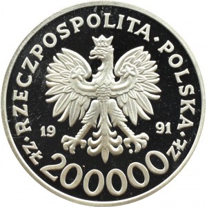 Polen, Dritte Republik, 200000 Gold 1991, Albertville 1992 Spiele, UNC