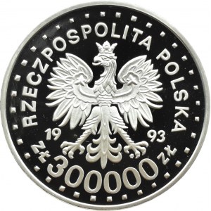 Polska, III RP, 300000 złotych 1993, Powstanie w Getcie, Warszawa, UNC