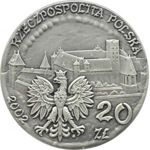 Polska, III RP, 20 złotych 2002, Zamek w Malborku, Warszawa, UNC