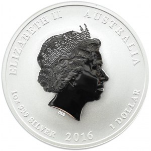 Australia, 1 dolar 2016 P, Rok Małpy, Perth, UNC