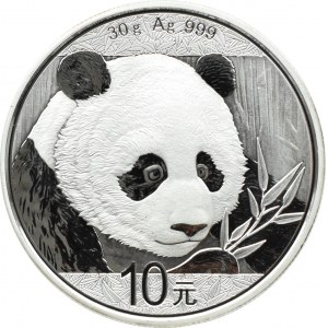 Chiny, Panda, 10 yuan 2018, Shenyang, UNC