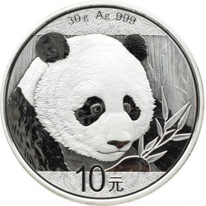 China, Panda, 10 yuan 2018, Shenyang, UNC
