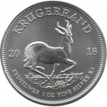 South Africa, Krugerrand 2018, silver ounce, UNC