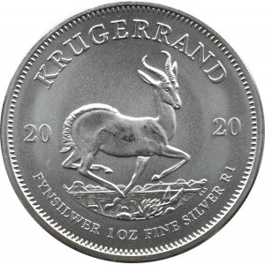 South Africa, Krugerrand 2020, silver ounce, UNC