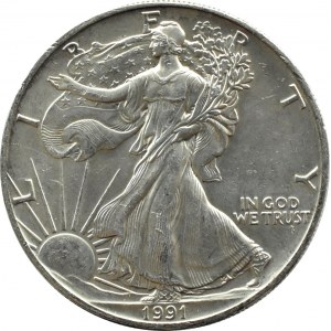USA, Liberty (Eagle), $1 1991, Philadelphia