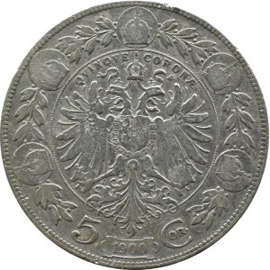 Austria-Hungary, Franz Joseph I, 5 crowns 1900, Vienna