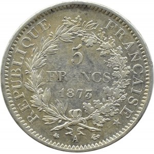 Frankreich, Republik, 5 Francs 1873 A, Paris
