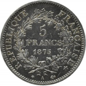 Frankreich, Republik, 5 Francs 1875 A, Paris