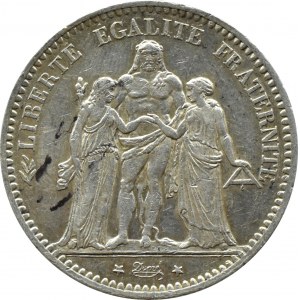 France, Republic, 5 francs 1876 A, Paris