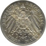 Germany, Bavaria, Otto, 3 marks 1910 D, Munich