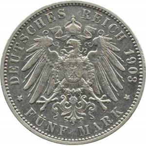 Deutschland, Hamburg, 5 Mark 1903 J, Hamburg