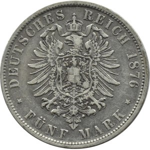 Niemcy, Wirtembergia, Karl, 5 marek 1876 F, Stuttgart