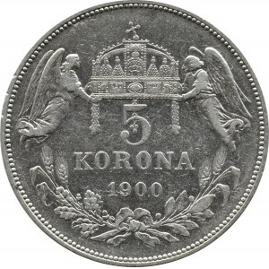 Hungary, Franz Joseph I, 5 crowns 1900, Kremnica