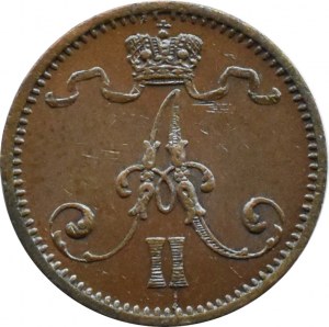 Finlandia/Aleksander II, 1 pennia 1874, Helsinki, piękne
