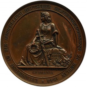 Niemcy, Prusy, Fryderyk Wilhelm IV, medal - Wystawa Rzemieślnicza w Berlinie 1844, sygn. Loos