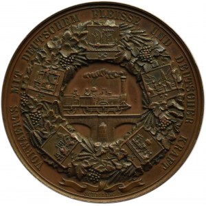 Niemcy, Prusy, Fryderyk Wilhelm IV, medal - Wystawa Rzemieślnicza w Berlinie 1844, sygn. Loos
