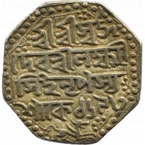 India, Assam Dynasty, octagonal rupee 1771, LAKSHMI SIMHA (SUNYEOPHA)