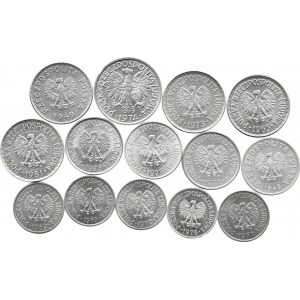Polska, RP/PRL, lot 14 monet 1949-1975, Kremnica/Warszawa