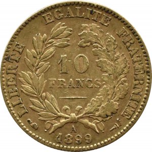 Francja, Ceres, 10 franków 1899 A, Paryż