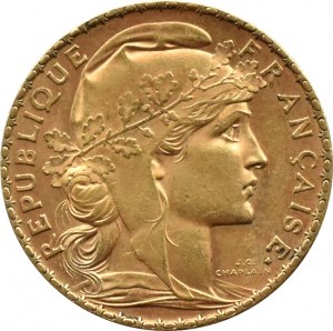Francja, Republika, Kogut, 20 franków 1903, Paryż