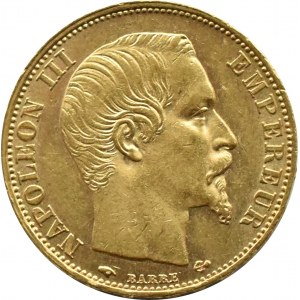 France, Napoleon III, 20 francs 1859 A, Paris