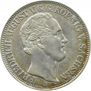 Germany, Saxony, Frederick August II Wettin, thaler 1852 F, Stuttgart