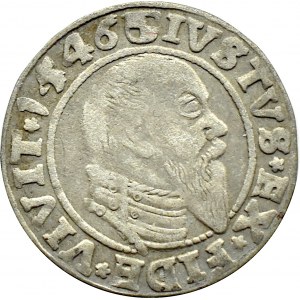 Herzogliches Preußen, Albrecht, Preußischer Pfennig 1546, Königsberg, Seltener Jahrgang