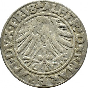 Herzogliches Preußen, Albrecht, Preußischer Pfennig 1546, Königsberg, Seltener Jahrgang