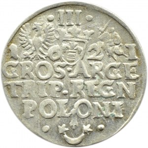Zygmunt III Waza, Trojak 1621, Krakau, MENNY und CIEVOUS