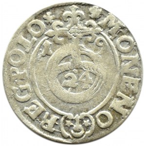 Sigismund III Vasa, half horn 1619, Sas coat of arms, Bydgoszcz, dot over 2