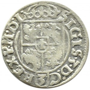 Sigismund III. Vasa, półtorak 1619, Sas-Wappen, Bydgoszcz, Punkt über 2