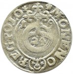 Sigismund III. Vasa, półtorak 1619, Sas-Wappen, Bydgoszcz, Punkt über 2