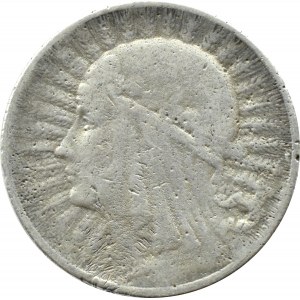 Polska, II RP, Głowa Kobiety, 5 złotych 1932, falsyfikat z epoki, srebro