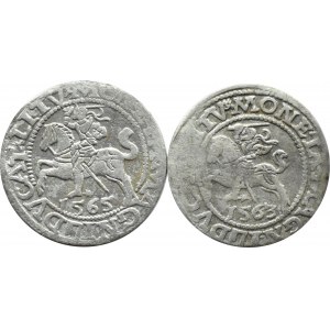 Sigismund II Augustus, flight of half-pennies 1563-1565, Vilnius, vintage 1563 without cross beams
