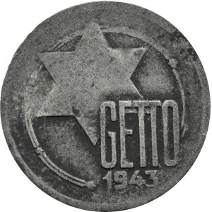 Getto Łódź, 5 marek 1943, magnez, odm. 1/1, rzadkie