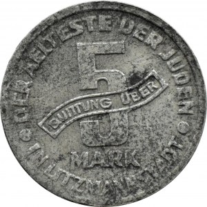 Ghetto Lodz, 5 marks 1943, magnesium, var. 2/2