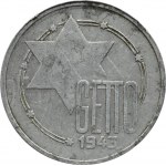 Getto Łódź, 10 marek 1943, aluminium, odm. 1/1, rzadka