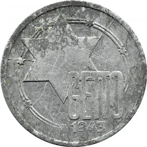 Getto Łódź, 10 marek 1943, aluminium, odm. 6/4