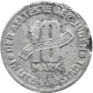 Ghetto Lodz, 10 marks 1943, aluminum, ref. 7/3