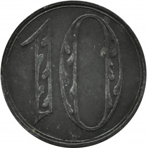 Free City of Danzig, 10 fenig 1920, LARGE DIGIT, Gewehrfabrik Danzig, rarity C3