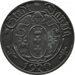 Free City of Danzig, 10 fenig 1920, LARGE DIGIT, Gewehrfabrik Danzig, rarity C3