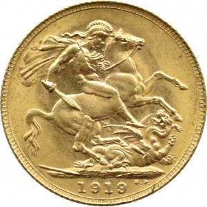 Australia, George V, sovereign 1919 P, Perth