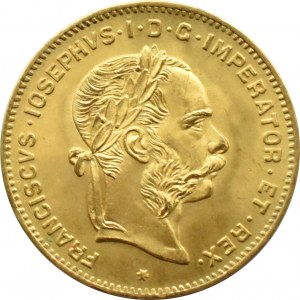 Austro-Węgry, Franciszek Józef I, 10 franków/4 floreny 1892, Wiedeń