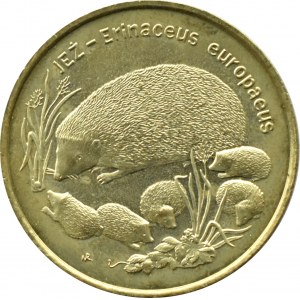 Poland, III RP, Hedgehog, 2 zloty 1996, Warsaw, UNC