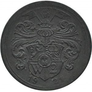 Breslau/Wrocław, gas token, Municipal Gasworks 1921